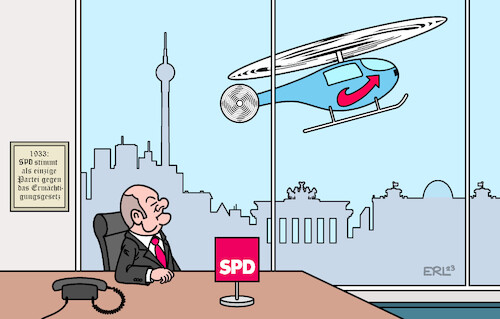 Cartoon: AfD-Höhenflug (medium) by Erl tagged politik,partei,umfrage,höhenflug,afd,rechtspopulismus,rechtsextremismus,überholen,spd,geschichte,1933,widerstand,ermächtigungsgesetz,nationalsozialismus,adolf,hitler,rede,otto,wels,reichstag,karikatur,erl,politik,partei,umfrage,höhenflug,afd,rechtspopulismus,rechtsextremismus,überholen,spd,geschichte,1933,widerstand,ermächtigungsgesetz,nationalsozialismus,adolf,hitler,rede,otto,wels,reichstag,karikatur,erl