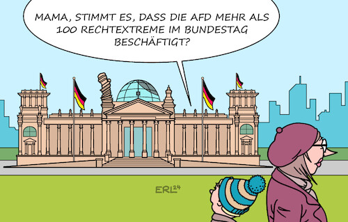 Cartoon: AfD-Mitarbeiter (medium) by Erl tagged politik,partei,afd,rechtspopulismus,rechtsextremismus,abgeordnete,bundestag,mitarbeiter,rechtsextreme,beschäftigung,anstellung,reichstag,kuppel,hitler,scheitel,hitlerbart,hitlergruß,karikatur,erl,politik,partei,afd,rechtspopulismus,rechtsextremismus,abgeordnete,bundestag,mitarbeiter,rechtsextreme,beschäftigung,anstellung,reichstag,kuppel,hitler,scheitel,hitlerbart,hitlergruß,karikatur,erl