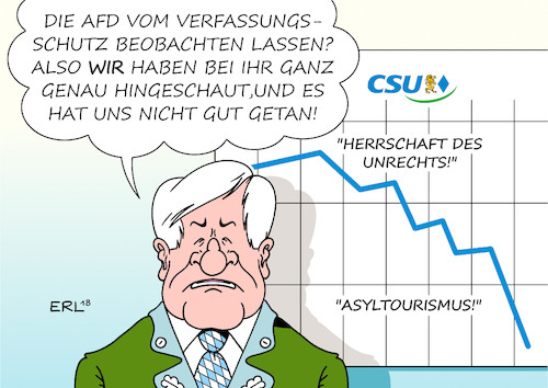 Cartoon: AfD Verfassungsschutz (medium) by Erl tagged politik,partei,afd,rechtspopulismus,nationalismus,rassismus,rechtsextremismus,björn,bernd,höcke,alexander,gauland,alice,weidel,jörg,meuthen,diskussion,beobachtung,verfassungsschutz,verfassungsfeindlichkeit,frage,innenminister,horst,seehofer,csu,abschauen,nachahmung,rückgewinnung,wähler,umfragen,absturz,landtagswahl,bayern,karikatur,erl,politik,partei,afd,rechtspopulismus,nationalismus,rassismus,rechtsextremismus,björn,bernd,höcke,alexander,gauland,alice,weidel,jörg,meuthen,diskussion,beobachtung,verfassungsschutz,verfassungsfeindlichkeit,frage,innenminister,horst,seehofer,csu,abschauen,nachahmung,rückgewinnung,wähler,umfragen,absturz,landtagswahl,bayern,karikatur,erl