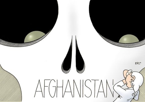 Cartoon: Afghanistan (medium) by Erl tagged afghanistan,bundeswehr,soldaten,tod