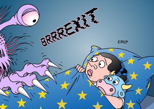 Cartoon: Alptraum Brexit (medium) by Erl tagged erl,karikatur,rechtspopulismus,nationalismus,abspaltung,referendum,großbritannien,austritt,brexit,alptraum,traum,angst,monster,bett,nacht,stier,europa,eu,eu,europa,stier,nacht,bett,monster,angst,traum,alptraum,brexit,austritt,großbritannien,referendum,abspaltung,nationalismus,rechtspopulismus,karikatur,erl