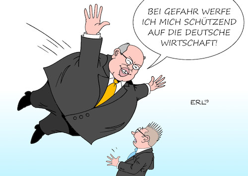 Cartoon: Altmaier (medium) by Erl tagged politik,wirtschaft,industrie,wirtschaftsminister,peter,altmaier,schutz,technologie,neuerung,feindliche,übernahme,ausland,industriepolitik,förderung,staat,weltmarktführer,beispiel,china,usa,karikatur,erl,politik,wirtschaft,industrie,wirtschaftsminister,peter,altmaier,schutz,technologie,neuerung,feindliche,übernahme,ausland,industriepolitik,förderung,staat,weltmarktführer,beispiel,china,usa,karikatur,erl