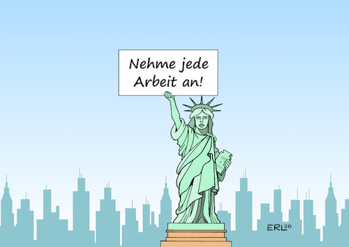 Cartoon: Arbeitslosigkeit USA (medium) by Erl tagged politik,corona,pandemie,sars,covid19,virus,usa,einbruch,wirtschaft,anstieg,arbeitslosigkeit,arbeitslos,freiheitsstatue,liberty,karikatur,erl,politik,corona,pandemie,sars,covid19,virus,usa,einbruch,wirtschaft,anstieg,arbeitslosigkeit,arbeitslos,freiheitsstatue,liberty,karikatur,erl