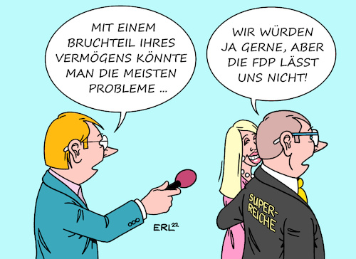 Cartoon: Arme Superreiche (medium) by Erl tagged politik,finanzen,geld,armut,reichtum,superreiche,vermögen,anstieg,corona,pandemie,krieg,russland,ukraine,probleme,lösung,vermögenssteuer,blockade,fdp,karikatur,erl,politik,finanzen,geld,armut,reichtum,superreiche,vermögen,anstieg,corona,pandemie,krieg,russland,ukraine,probleme,lösung,vermögenssteuer,blockade,fdp,karikatur,erl