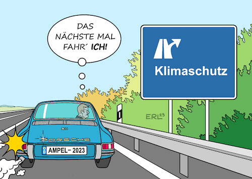 Cartoon: Auf dem Kindersitz (medium) by Erl tagged politik,bundesregierung,ampel,klima,klimawandel,klimaschutz,klimapolitik,blockade,fdp,christian,lindner,porsche,olaf,scholz,spd,ärger,robert,habeck,grüne,kindersitz,fahrer,autobahn,ausfahrt,karikatur,erl,politik,bundesregierung,ampel,klima,klimawandel,klimaschutz,klimapolitik,blockade,fdp,christian,lindner,porsche,olaf,scholz,spd,ärger,robert,habeck,grüne,kindersitz,fahrer,autobahn,ausfahrt,karikatur,erl