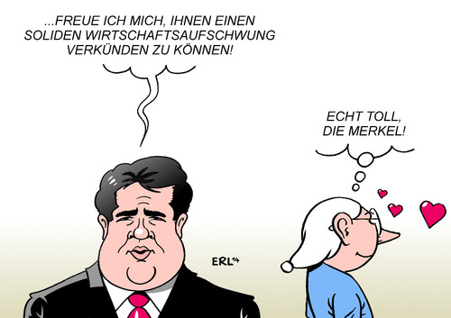 Cartoon: Aufschwung (medium) by Erl tagged wirtschaft,frühjahr,aufschwung,wachstum,verkündung,verkündigung,wirtschaftsminister,sigmar,gabriel,spd,beliebtheit,bundeskanzlerin,angela,merkel,cdu,wirtschaft,frühjahr,aufschwung,wachstum,verkündung,verkündigung,wirtschaftsminister,sigmar,gabriel,spd,beliebtheit,bundeskanzlerin,angela,merkel,cdu