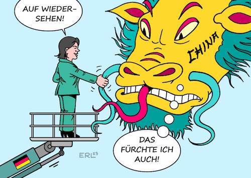 Cartoon: Baerbock (medium) by Erl tagged politik,außenministerin,annalena,baerbock,besuch,china,kritik,menschenrechte,demokratie,uiguren,hong,kong,taiwan,klartext,drache,karikatur,erl,politik,außenministerin,annalena,baerbock,besuch,china,kritik,menschenrechte,demokratie,uiguren,hong,kong,taiwan,klartext,drache,karikatur,erl