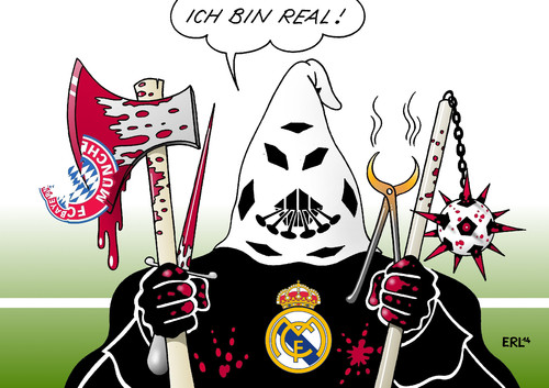 Cartoon: Bayern München (medium) by Erl tagged bayern,münchen,fußball,champions,league,halbfinale,real,madrid,niederlage,qual,folter,realität,fan,fans,bayern,münchen,fußball,champions,league,halbfinale,real,madrid,niederlage,qual,folter,realität,fan,fans