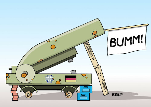 Cartoon: Bedingt abwehrbereit (medium) by Erl tagged politik,militär,bundeswehr,verteidigung,ausstattung,mangelhaft,bericht,wehrbeauftragte,eva,högl,karikatur,erl,politik,militär,bundeswehr,verteidigung,ausstattung,mangelhaft,bericht,wehrbeauftragte,eva,högl,karikatur,erl