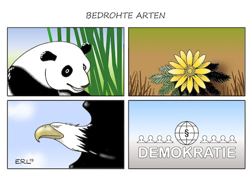 Cartoon: Bedrohte Arten (medium) by Erl tagged politik,umwelt,artenschutz,konferenz,bedrohte,arten,tiere,pflanzen,demokratie,karikatur,erl,politik,umwelt,artenschutz,konferenz,bedrohte,arten,tiere,pflanzen,demokratie,karikatur,erl