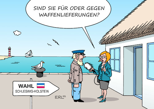 Cartoon: Beherrschendes Thema (medium) by Erl tagged politik,wahl,landtagswahl,schleswig,holstein,themen,landespolitik,weltpolitik,krieg,russland,ukraine,deutschland,diskussion,waffenlieferungen,waffen,offener,brief,umfrage,meinung,karikatur,erl,politik,wahl,landtagswahl,schleswig,holstein,themen,landespolitik,weltpolitik,krieg,russland,ukraine,deutschland,diskussion,waffenlieferungen,waffen,offener,brief,umfrage,meinung,karikatur,erl