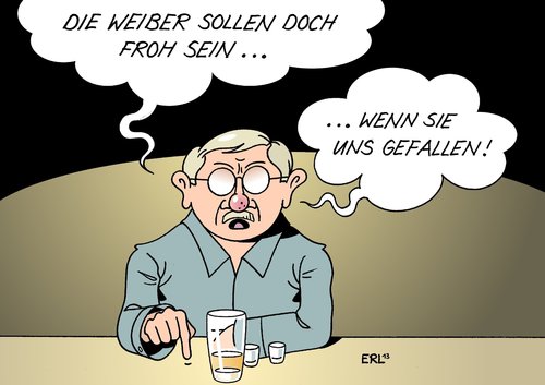 Cartoon: Belästigung (medium) by Erl tagged belästigung,sexismus,herrenwitz,anzüglichkeit,mann,frau,anmache,macho,bar,hotelbar,belästigung