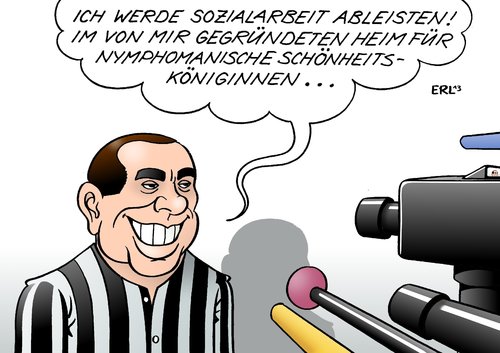 Cartoon: Berlusconi (medium) by Erl tagged silvio,berlusconi,italien,politiker,unternehmer,skandale,steuerhinterziehung,urteil,gericht,gefängnis,gesetz,selbstgemacht,sozialarbeit,heim,schönheitskönigin,nymphomanisch,silvio,berlusconi,italien,politiker,unternehmer,skandale,sex,steuerhinterziehung,urteil,gericht,gefängnis,gesetz,selbstgemacht,sozialarbeit,heim,schönheitskönigin,nymphomanisch