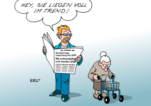 Cartoon: Bevölkerungsentwicklung (medium) by Erl tagged bevölkerungsentwicklung,bevölkerung,entwicklung,schrumpfen,altern,weniger,älter,jahr,2060,demographie,zuwanderung,deutschland,trend,mann,frau,jung,alt,klein,groß,oma,rollator,karikatur,erl,bevölkerungsentwicklung,bevölkerung,entwicklung,schrumpfen,altern,weniger,älter,jahr,2060,demographie,zuwanderung,deutschland,trend,mann,frau,jung,alt,klein,groß,oma,rollator