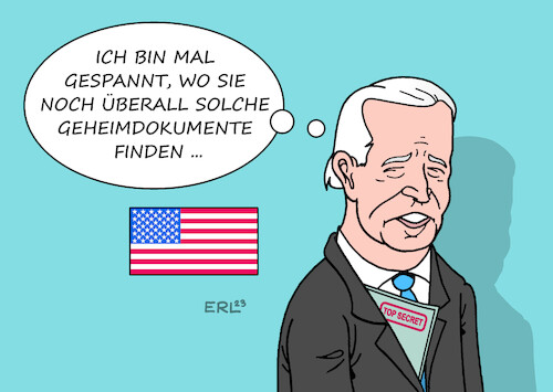 Cartoon: Biden (medium) by Erl tagged politik,usa,präsident,joe,biden,funde,büro,vergangenheit,vizepräsident,wohnhaus,garage,dokumente,top,secret,geheimdokumente,geheim,alter,vergesslichkeit,karikatur,erl,politik,usa,präsident,joe,biden,funde,büro,vergangenheit,vizepräsident,wohnhaus,garage,dokumente,top,secret,geheimdokumente,geheim,alter,vergesslichkeit,karikatur,erl