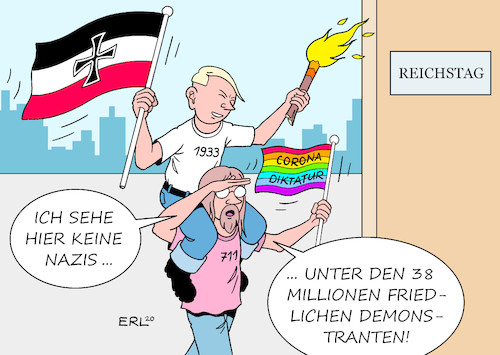 Cartoon: Biedermann und die Brandstifter (medium) by Erl tagged politik,corona,pandemie,maßnahmen,einschränkung,grundrechte,wissenschaft,virologie,demonstration,coronademo,verschwörungstheorie,leugnung,gefährlichkeit,ablehnung,masken,maulkorb,diktatur,esotherik,rechtsextremismus,bürger,gemeinsam,nazis,sturm,auf,reichstag,berlin,angriff,demokratie,biedermann,brandstifter,karikatur,erl,politik,corona,pandemie,maßnahmen,einschränkung,grundrechte,wissenschaft,virologie,demonstration,coronademo,verschwörungstheorie,leugnung,gefährlichkeit,ablehnung,masken,maulkorb,diktatur,esotherik,rechtsextremismus,bürger,gemeinsam,nazis,sturm,auf,reichstag,berlin,angriff,demokratie,biedermann,brandstifter,karikatur,erl