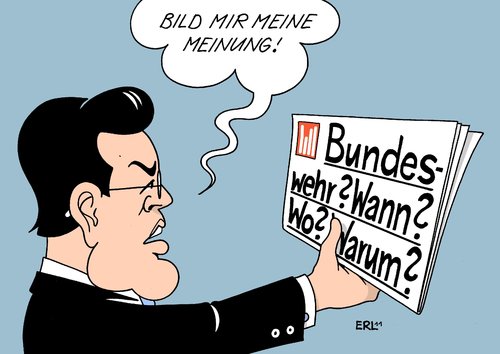 Cartoon: Bild Guttenberg (medium) by Erl tagged zeitung,bild,guttenberg,meinung,bundeswehr,skandal,gorch,fock,kundus,afghanistan,feldpost,soldat,information,panne,missstände,vertuschung,aufklärung,untersuchung,guttenberg,bild,zeitung,meinung,bundeswehr,skandal,gorch fock,kundus,afghanistan,feldpost,soldat,information,panne,missstände,aufklärung,untersuchung,gorch,fock