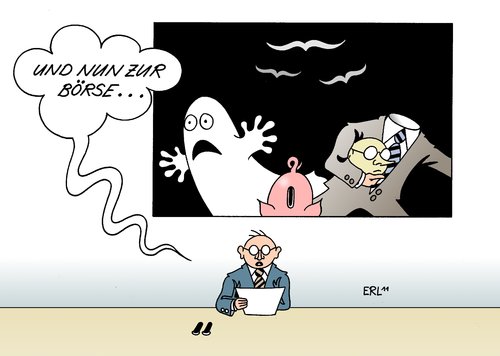 Cartoon: Börse (medium) by Erl tagged börse,angst,panik,aktien,index,eu,usa,euro,dollarschulden,wirtschaft,finanzen,krise,unsicherheit,börse,angst,panik,aktien,index,eu,euro,usa,dollarschulden,wirtschaft,finanzen,krise,unsicherheit