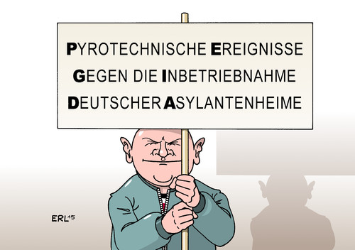 Cartoon: Brandanschlag (medium) by Erl tagged brandanschlag,asylbewerberheim,tröglitz,rechtsextremismus,ausländerfeindlichkeit,npd,skinhead,pegida,islamophobie,flüchtlinge,asyl,karikatur,erl,brandanschlag,asylbewerberheim,tröglitz,rechtsextremismus,ausländerfeindlichkeit,npd,skinhead,pegida,islamophobie,flüchtlinge,asyl