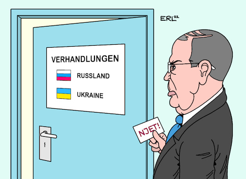 Cartoon: Briefing vom Chef (medium) by Erl tagged politik,krieg,angriff,überfall,russland,ukraine,verhandlungen,außenminister,sergei,lawrow,briefing,chef,wladimir,putin,njet,nein,karikatur,erl,politik,krieg,angriff,überfall,russland,ukraine,verhandlungen,außenminister,sergei,lawrow,briefing,chef,wladimir,putin,njet,nein,karikatur,erl