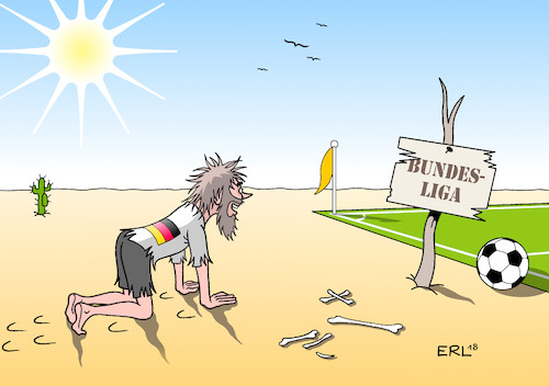 Cartoon: Bundesliga (medium) by Erl tagged politik,sport,fußball,start,bundesliga,durststrecke,wüste,spielpause,wm,weltmeisterschaft,fußballweltmeisterschaft,vorrunde,aus,dfb,querelen,mesut,özil,foto,erdogan,rücktritt,nationalmannschaft,rassismus,debatte,integration,oase,rettung,karikatur,erl,politik,sport,fußball,start,bundesliga,durststrecke,wüste,spielpause,wm,weltmeisterschaft,fußballweltmeisterschaft,vorrunde,aus,dfb,querelen,mesut,özil,foto,erdogan,rücktritt,nationalmannschaft,rassismus,debatte,integration,oase,rettung,karikatur,erl