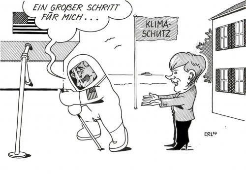 Cartoon: Bush (medium) by Erl tagged ,george,bush,usa,raumfahrt,klimaschutz,klima,angela,merkel,schritt,raumanzug,angela merkel,george bush,george w bush,mondlandung,armstrong