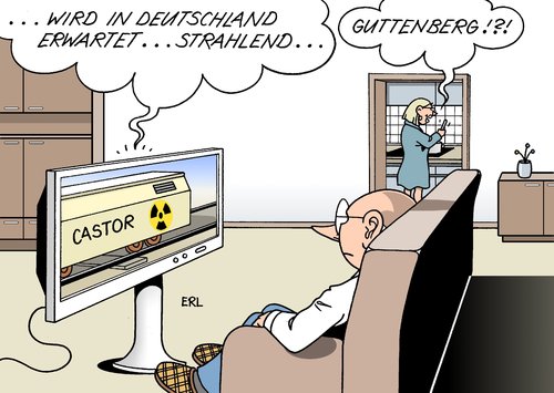 Cartoon: Castor (medium) by Erl tagged castor,transport,atommüll,atomenergie,endlager,zwischenlager,gorleben,protest,strahlung,strahlend,deutschland,comeback,karl,theodor,zu,guttenberg,plagiat,affäre,plagiatsaffäre,doktor,doktorarbeit,verteidigungsminister,rücktritt,transport,atommüll,atomenergie,endlager,zwischenlager,gorleben,protest,strahlung,strahlend,deutschland,comeback