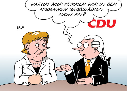 Cartoon: CDU Modernisierung (medium) by Erl tagged cdu,modernisierung,zustimmung,großstadt,gering,zopf,alt,altmodisch,konservativ,modern,lebensform,ehe,partnerschaft,homoehe,homosexualität,patchworkfamilien,cdu,modernisierung,zustimmung,großstadt,gering,zopf,alt,altmodisch,konservativ,modern,lebensform,ehe,partnerschaft,homoehe,homosexualität,patchworkfamilien