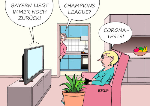 Cartoon: Champions League (medium) by Erl tagged politik,corona,virus,pandemie,krisenmanager,markus,söder,ministerpräsident,csu,bayern,panne,coronatests,urlaub,rückkehrer,ergebnisse,verzögerung,infizierte,unwissend,sport,fußball,champions,league,turnier,münchen,fernsehen,karikatur,erl,politik,corona,virus,pandemie,krisenmanager,markus,söder,ministerpräsident,csu,bayern,panne,coronatests,urlaub,rückkehrer,ergebnisse,verzögerung,infizierte,unwissend,sport,fußball,champions,league,turnier,münchen,fernsehen,karikatur,erl