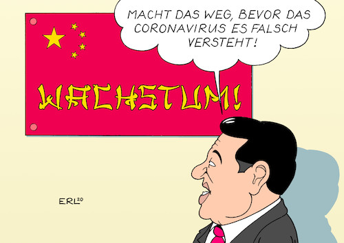 Cartoon: China (medium) by Erl tagged politik,china,volkskongress,streichung,wachstum,ziel,wirtschaft,einbruch,corona,virus,pandemie,covid19,ursprung,wuhan,fallzahlen,rückläufig,xi,jinping,staatspräsident,karikatur,erl,politik,china,volkskongress,streichung,wachstum,ziel,wirtschaft,einbruch,corona,virus,pandemie,covid19,ursprung,wuhan,fallzahlen,rückläufig,xi,jinping,staatspräsident,karikatur,erl