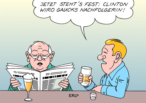 Cartoon: Clinton (medium) by Erl tagged usa,vorwahl,super,tuesday,republikaner,donald,trump,demokraten,hillary,clinton,bernie,sanders,deutschland,bundespräsident,gauck,amtszeit,nachfolge,diskussion,karikatur,erl,usa,vorwahl,super,tuesday,republikaner,donald,trump,demokraten,hillary,clinton,bernie,sanders,deutschland,bundespräsident,gauck,amtszeit,nachfolge,diskussion,karikatur,erl