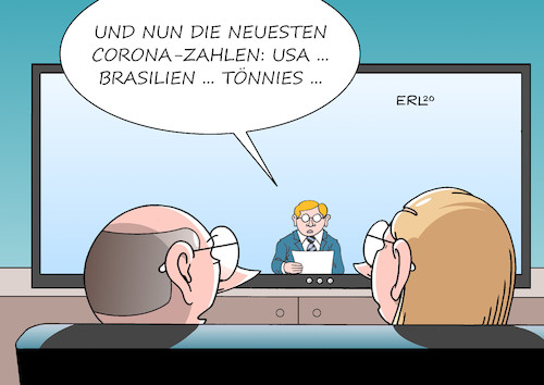 Cartoon: Corona-Zahlen (medium) by Erl tagged politik,corona,virus,pandemie,fallzahlen,länder,usa,brasilien,deutschland,hot,spot,schlachthof,fleischfabrik,tönnies,arbeiter,arbeitsbedingungen,billiglohn,niedriglohn,unterkunft,enge,karikatur,erl,politik,corona,virus,pandemie,fallzahlen,länder,usa,brasilien,deutschland,hot,spot,schlachthof,fleischfabrik,tönnies,arbeiter,arbeitsbedingungen,billiglohn,niedriglohn,unterkunft,enge,karikatur,erl