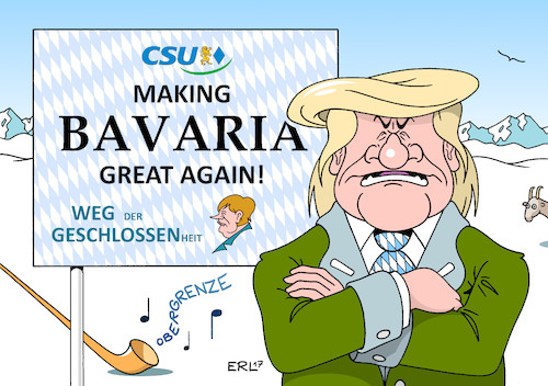 Cartoon: CSU-Klausur (medium) by Erl tagged csu,klausur,kloster,seeon,bayern,ministerpräsident,horst,seehofer,rechtspopulismus,afd,donald,trump,make,america,great,again,hillary,clinton,gefängnis,deutschland,flüchtlingspolitik,obergrenze,streit,kritik,merkel,innere,sicherheit,frisur,alphorn,gämse,berge,karikatur,erl,csu,klausur,kloster,seeon,bayern,ministerpräsident,horst,seehofer,rechtspopulismus,afd,donald,trump,make,america,great,again,hillary,clinton,gefängnis,deutschland,flüchtlingspolitik,obergrenze,streit,kritik,merkel,innere,sicherheit,frisur,alphorn,gämse,berge,karikatur,erl