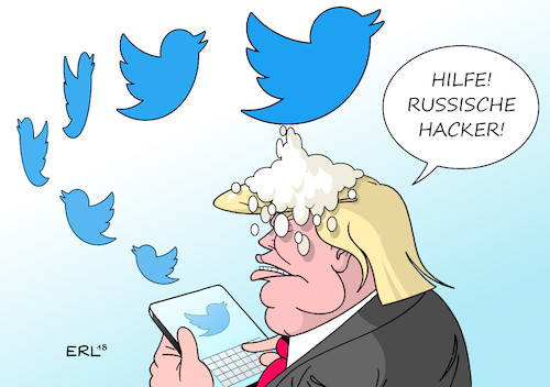 Cartoon: Cyberangriff (medium) by Erl tagged politik,usa,großbritannien,warnung,cyberangriff,global,weltweit,russland,hacker,präsident,donald,trump,twitter,vogel,vogelkot,vermutung,vorwurf,ferngesteuert,moskau,putin,internet,it,smartphone,digital,soziale,netzwerke,medien,karikatur,erl,politik,usa,großbritannien,warnung,cyberangriff,global,weltweit,russland,hacker,präsident,donald,trump,twitter,vogel,vogelkot,vermutung,vorwurf,ferngesteuert,moskau,putin,internet,it,smartphone,digital,soziale,netzwerke,medien,karikatur,erl