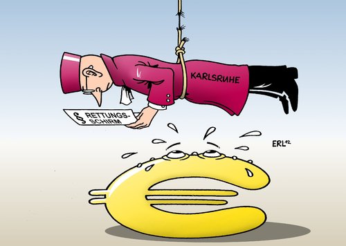 Cartoon: Damokles-Richter (medium) by Erl tagged euro,krise,schulden,rettungsschirm,esm,urteil,bundesverfassungsgericht,karlsruhe,verfassung,verfassungswidrig,angst,zittern,währung,gemeinschaftswährung,eurozone,eu,europa,euro,krise,schulden,rettungsschirm,esm,urteil,bundesverfassungsgericht,karlsruhe,verfassung,verfassungswidrig,angst,zittern,währung,gemeinschaftswährung,eurozone,eu,europa