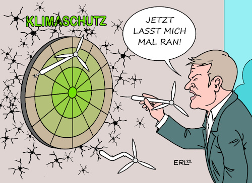 Cartoon: Dartweltmeisterschaft (medium) by Erl tagged politik,wirtschaftsminister,robert,habeck,grüne,deutschland,klimaziele,rückstand,energiewende,klimaschutz,klimaneutralität,ausbau,erneuerbare,energien,co2,einsparung,windkraftrad,windenergie,darts,karikatur,erl,politik,wirtschaftsminister,robert,habeck,grüne,deutschland,klimaziele,rückstand,energiewende,klimaschutz,klimaneutralität,ausbau,erneuerbare,energien,co2,einsparung,windkraftrad,windenergie,darts,karikatur,erl