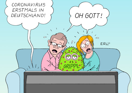 Cartoon: Das Neue macht Angst (medium) by Erl tagged politik,gesundheit,krankheit,infektion,virus,china,coronavirus,ausbreitung,europa,eu,frankreich,deutschland,epidemie,gefahr,pandemie,angst,neu,unbekannt,bekannt,gewohnt,grippe,fernsehen,karikatur,erl,politik,gesundheit,krankheit,infektion,virus,china,coronavirus,ausbreitung,europa,eu,frankreich,deutschland,epidemie,gefahr,pandemie,angst,neu,unbekannt,bekannt,gewohnt,grippe,fernsehen,karikatur,erl