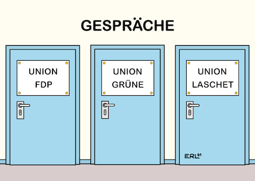 Cartoon: Das schwerste Gespräch (medium) by Erl tagged politik,wahl,bundestagswahl,2021,niederlage,union,cdu,csu,koalition,sondierung,gespräche,fdp,grüne,kanzlerkandidat,partei,vorsitz,armin,laschet,neuanfang,karikatur,erl,politik,wahl,bundestagswahl,2021,niederlage,union,cdu,csu,koalition,sondierung,gespräche,fdp,grüne,kanzlerkandidat,partei,vorsitz,armin,laschet,neuanfang,karikatur,erl