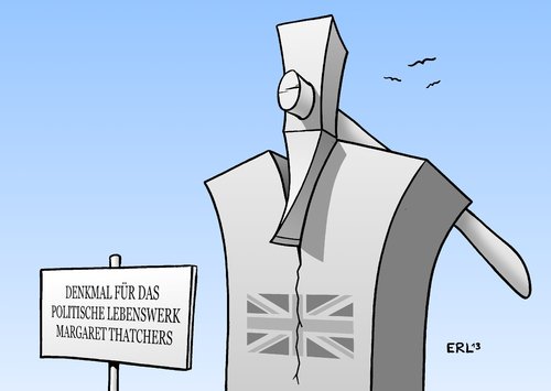 Cartoon: Denkmal (medium) by Erl tagged margaret,thatcher,premierministerin,großbritannien,politik,thatcherismus,neoliberal,spaltung,arm,reich,denkmal,erbe,vermächtnis,margaret,thatcher,premierministerin,großbritannien,politik,thatcherismus,neoliberal,spaltung,arm,reich,denkmal,erbe,vermächtnis