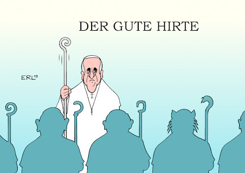 Cartoon: Der gute Hirte (medium) by Erl tagged politik,kirche,katholisch,vatikan,papst,franziskus,antimissbrauchskonferenz,missbrauch,sexuelle,gewalt,kardinal,bischof,priester,hirte,wolf,lamm,kinder,frauen,nonnen,abgrund,verbrechen,vertuschung,aufklärung,glaube,religion,gott,himmel,erde,karikatur,erl,politik,kirche,katholisch,vatikan,papst,franziskus,antimissbrauchskonferenz,missbrauch,sexuelle,gewalt,kardinal,bischof,priester,hirte,wolf,lamm,kinder,frauen,nonnen,abgrund,verbrechen,vertuschung,aufklärung,glaube,religion,gott,himmel,erde,karikatur,erl