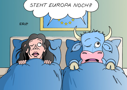 Cartoon: Der Morgen danach (medium) by Erl tagged brexit,großbritannien,uk,eu,austritt,referendum,abstimmung,ergebnis,morgen,erwachen,aufwachen,europa,stier,ehebett,frage,karikatur,erl,brexit,großbritannien,uk,eu,austritt,referendum,abstimmung,ergebnis,morgen,erwachen,aufwachen,europa,stier,ehebett,frage,karikatur,erl