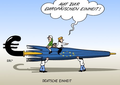 Cartoon: Deutsche Einheit (medium) by Erl tagged deutsche,einheit,europäische,union,eu,euro,schulden,krise,rettungsschirm,erweiterung,bürgschaft,bundestag,bundesrat,koalition,schwarz,gelb,cdu,csu,fdp,merkel,seehofer,rösler,deutsche einheit,union,schulden,rettungsschirm,deutsche,einheit