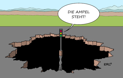 Die Ampel steht