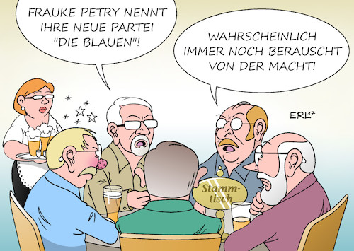 Cartoon: Die Blauen (medium) by Erl tagged bundestagswahl,2017,wahl,afd,partei,einzug,bundestag,rechtspopulismus,rechtsextremismus,kritik,vorsitzende,frauke,petry,austritt,fraktion,parteiaustritt,neugründung,die,blauen,stammtisch,alkohol,betrunken,trunkenheit,rausch,blau,macht,karikatur,erl,bundestagswahl,2017,wahl,afd,partei,einzug,bundestag,rechtspopulismus,rechtsextremismus,kritik,vorsitzende,frauke,petry,austritt,fraktion,parteiaustritt,neugründung,die,blauen,stammtisch,alkohol,betrunken,trunkenheit,rausch,blau,macht,karikatur,erl