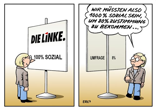 Cartoon: Die Linke (medium) by Erl tagged die,linke,partei,parteitag,links,sozial,100,prozent,umfrage,umfragewert,zustimmung,acht,1000,tausend,die,linke,partei,parteitag,links,sozial,100,prozent,umfrage,umfragewert,zustimmung,acht,1000,tausend