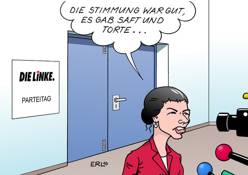 Cartoon: Die Linke (medium) by Erl tagged die,linke,partei,parteitag,kritik,gregor,gysi,saft,und,kraftlos,tortenwurf,torte,sahra,wagenknecht,stimmung,gut,karikatur,erl,die,linke,partei,parteitag,kritik,gregor,gysi,saft,und,kraftlos,tortenwurf,torte,sahra,wagenknecht,stimmung,gut,karikatur,erl