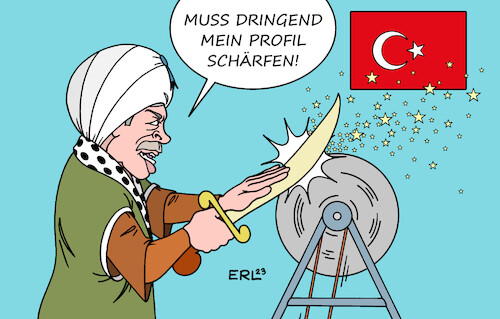 Cartoon: Die nächsten fünf Jahre (medium) by Erl tagged politik,türkei,wahl,präsident,sieger,sieg,recep,tayyip,erdogan,autokratie,abbau,demokratie,menschenrechte,meinungsfreiheit,spaltung,unterdrückung,opposition,schärfung,profil,hardliner,sultan,krummsäbel,karikatur,erl,politik,türkei,wahl,präsident,sieger,sieg,recep,tayyip,erdogan,autokratie,abbau,demokratie,menschenrechte,meinungsfreiheit,spaltung,unterdrückung,opposition,schärfung,profil,hardliner,sultan,krummsäbel,karikatur,erl