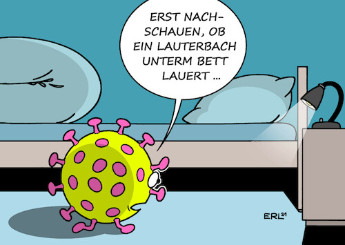 Cartoon: Diffuse Ängste (medium) by Erl tagged politik,corona,virus,pandemie,covid19,regierung,neu,ampel,gesundheitsminister,karl,lauterbach,ruf,experte,fachwissen,angst,monster,bett,karikatur,erl,politik,corona,virus,pandemie,covid19,regierung,neu,ampel,gesundheitsminister,karl,lauterbach,ruf,experte,fachwissen,angst,monster,bett,karikatur,erl