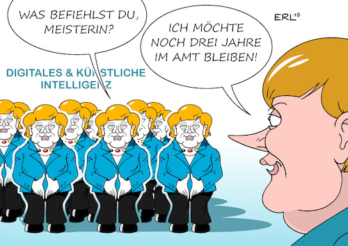 Cartoon: Digitales und KI (medium) by Erl tagged politik,deutschland,bundesregierung,cdu,csu,spd,digital,künstliche,intelligenz,initiative,bundeskanzlerin,angela,merkel,verzicht,parteivorsitz,karikatur,erl,politik,deutschland,bundesregierung,cdu,csu,spd,digital,künstliche,intelligenz,initiative,bundeskanzlerin,angela,merkel,verzicht,parteivorsitz,karikatur,erl