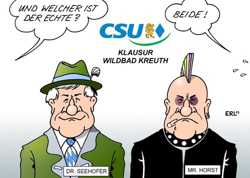 Cartoon: Dr. Seehofer und Mr. Horst (medium) by Erl tagged csu,klausur,tagung,wildbad,kreuth,vorsitz,ministerpräsident,horst,seehofer,launisch,unberechenbar,zwei,gesichter,dr,jekyll,mr,hyde,bayern,csu,klausur,tagung,wildbad,kreuth,vorsitz,ministerpräsident,horst,seehofer,launisch,unberechenbar,zwei,gesichter,dr,jekyll,mr,hyde,bayern